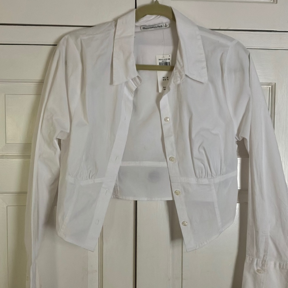 Abercrombie Poplin Corset Shirt